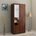 Spacewood Carnival Wardrobe | 3 Year Warranty | Almirah, Cupboard, Almari, 2 Door Wardrobe With Mirror, 1 Hanging Space|Engineer