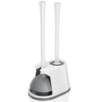 Toilet Plunger and Brush Set, Bowl Brush and Heavy Duty Toilet Plunger with Ventilated Holder, 2-in-1 Toilet Brush and Plunger C