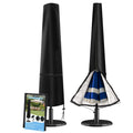 Patio Umbrella Cover Waterproof, Patio Parasol Covers With Zipper For 7Ft To 11Ft Outdoor Garden Market Umbrellas Windproof Anti-Uv Protective Cover (Black)(Fit Market Umbrella 7Ft-11Ft)