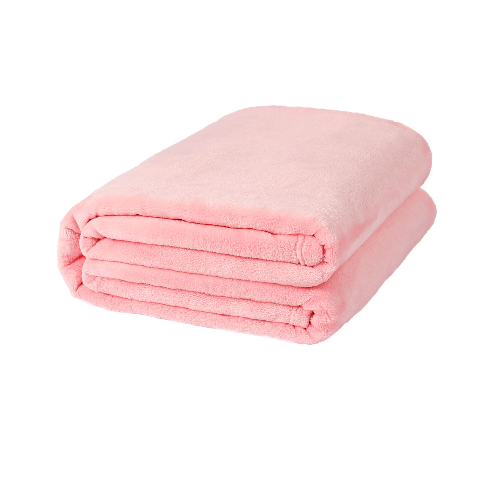 Nanpiper Fleece Blankets, Super Soft Flannel Fuzzy Blanket For Bed Couch, Luxury Cozy Plush Microfiber Blanket-Twin Size,Pink