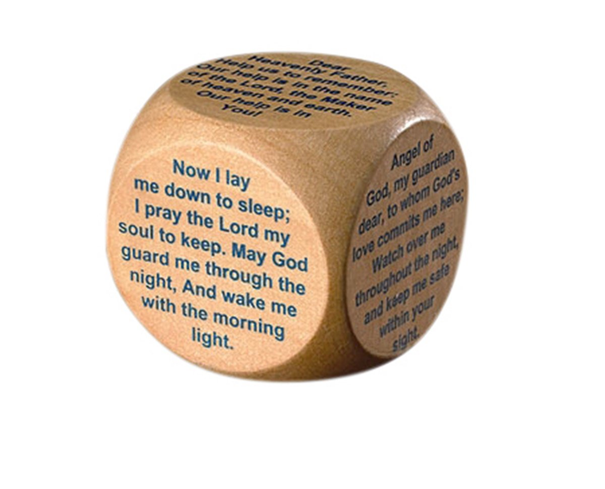 Religious Gifts, Plc, 1 1/2 Inch Wood Childrens Kids Sunday School Church Bedtime Prayers Cube