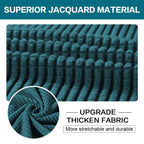 2 Piece Chair Covers Chair Slipcovers For Living Room Armchair Couch Cover Chair Sofa Cover With Individual Cushion Covers Furniture Cover For Chairs Feature Thick Jacquard Fabric (Chair, Deep Teal)