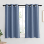 RYB HOME Blue Blackout Curtains for Living Room, Heavy Duty Curtains Drapes Room Darkening Privcay Window Treatment for Bedroom 