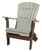 American Furniture Classics 519WWTB Folding Adirondack, One Size, Weather Wood/Tudor Brown