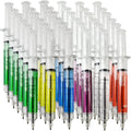 Tihood 36Pcs Syringe Pens Retractable Fun Multi Color Novelty Pen For Nurses, Nursing Student School Supplies, Birthdays, Stocki
