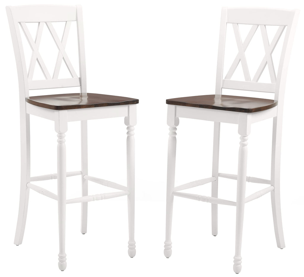 Crosley Furniture Shelby Wood X Back Bar Stools Set of 2