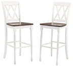 Crosley Furniture Shelby Wood X Back Bar Stools Set of 2