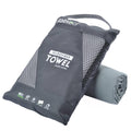 Rainleaf Microfiber Towel,Gray,20 X 40 Inches