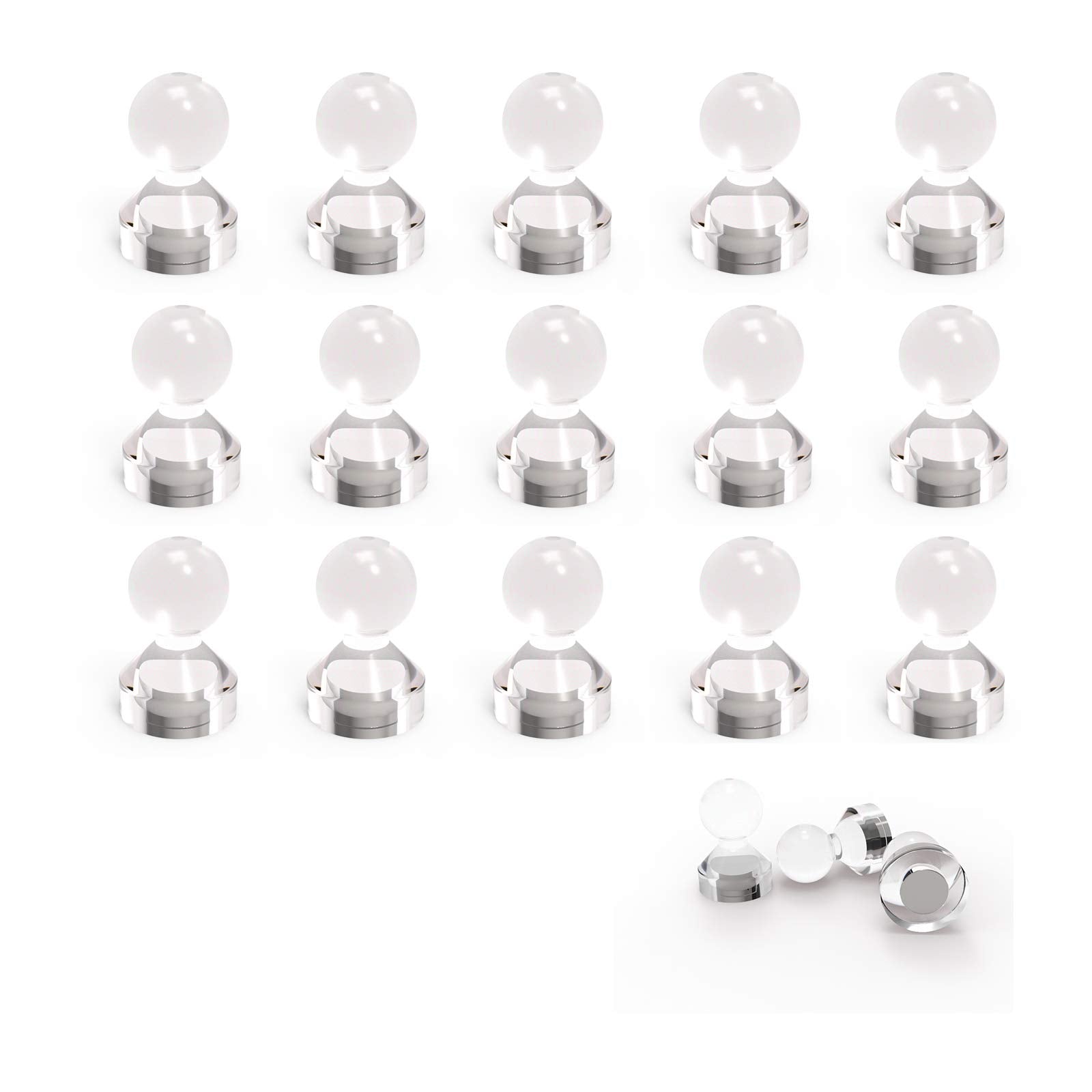 Ant Mag Magnetic Push Pins Strong Push Pin Magnets For Fridge Whiteboards Calendars Maps In School & Office Pack Of 18 White