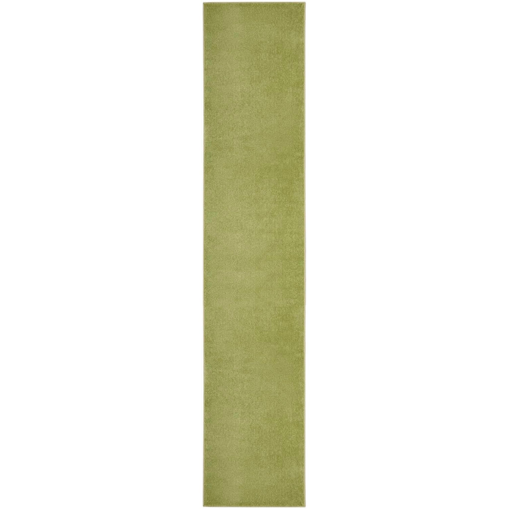Nourison Essentials Solid Indoor/Outdoor Green 2'2' X 20 Area Rug, Easy Cleaning, Non Shedding, Bed Room, Living Room, Dining Room, Deck, Patio, Backyard (2X20)