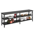 Wlive Tv Stand Up To 70 Inch Tv, 63' Entertainment Center, Tv Media Console With 3-Tier Storage Shelves For Living Room And Bedroom, Black