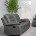 Coaster Home Furnishings Nova Upholstered Motion Reclining Loveseat Dark Grey