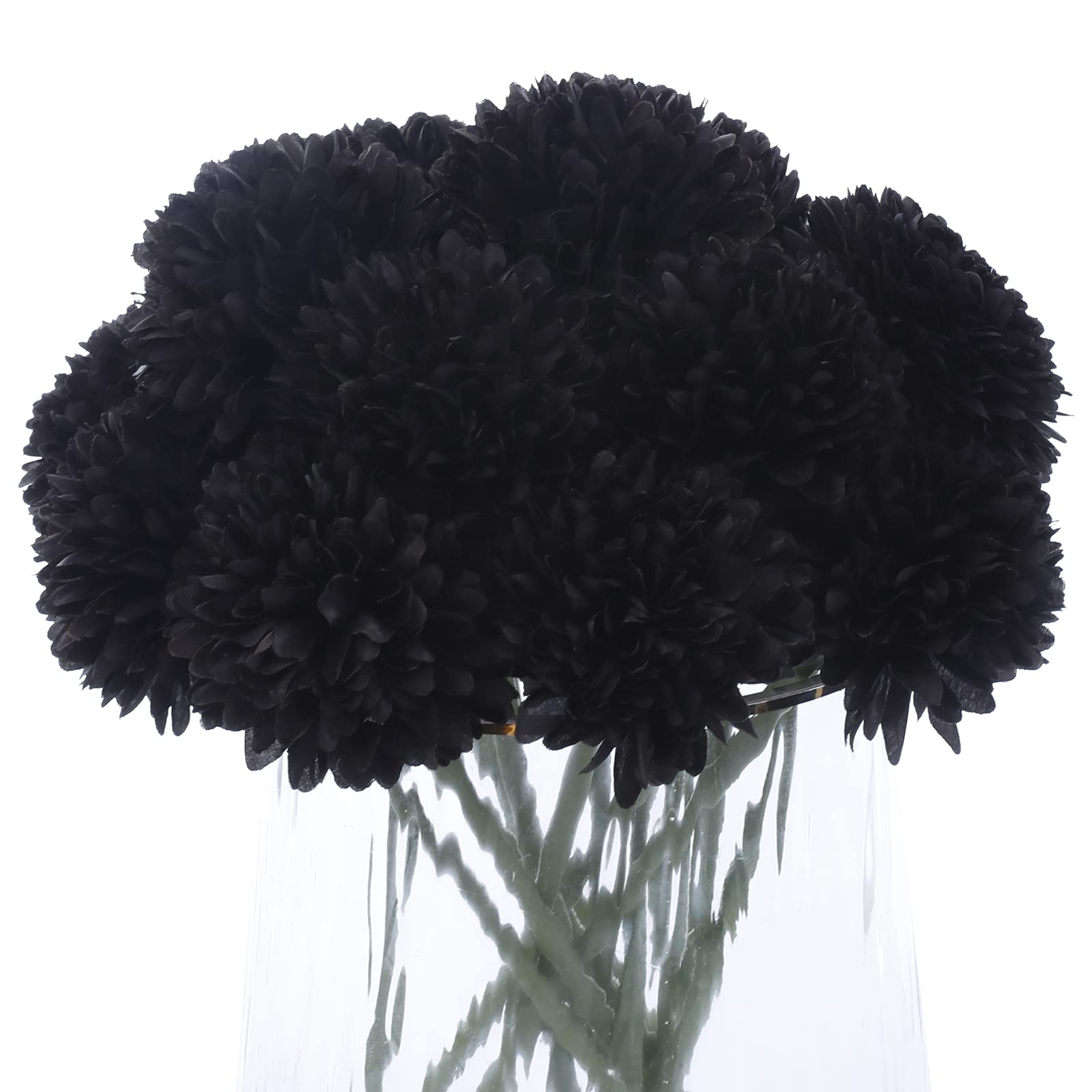 Kimura's Cabin Fake Flowers 15pcs Artificial Silk Hydrangea Chrysanthemum Ball Flowers Bouquets for Home Dining Table Core Party