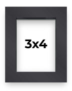 3x4 Shadow Box Frame Contemporary Black Finish | 1'' Depth of Usable Space| Interior Size 3x4 or 4x3 in| UV Resistant Acrylic, A