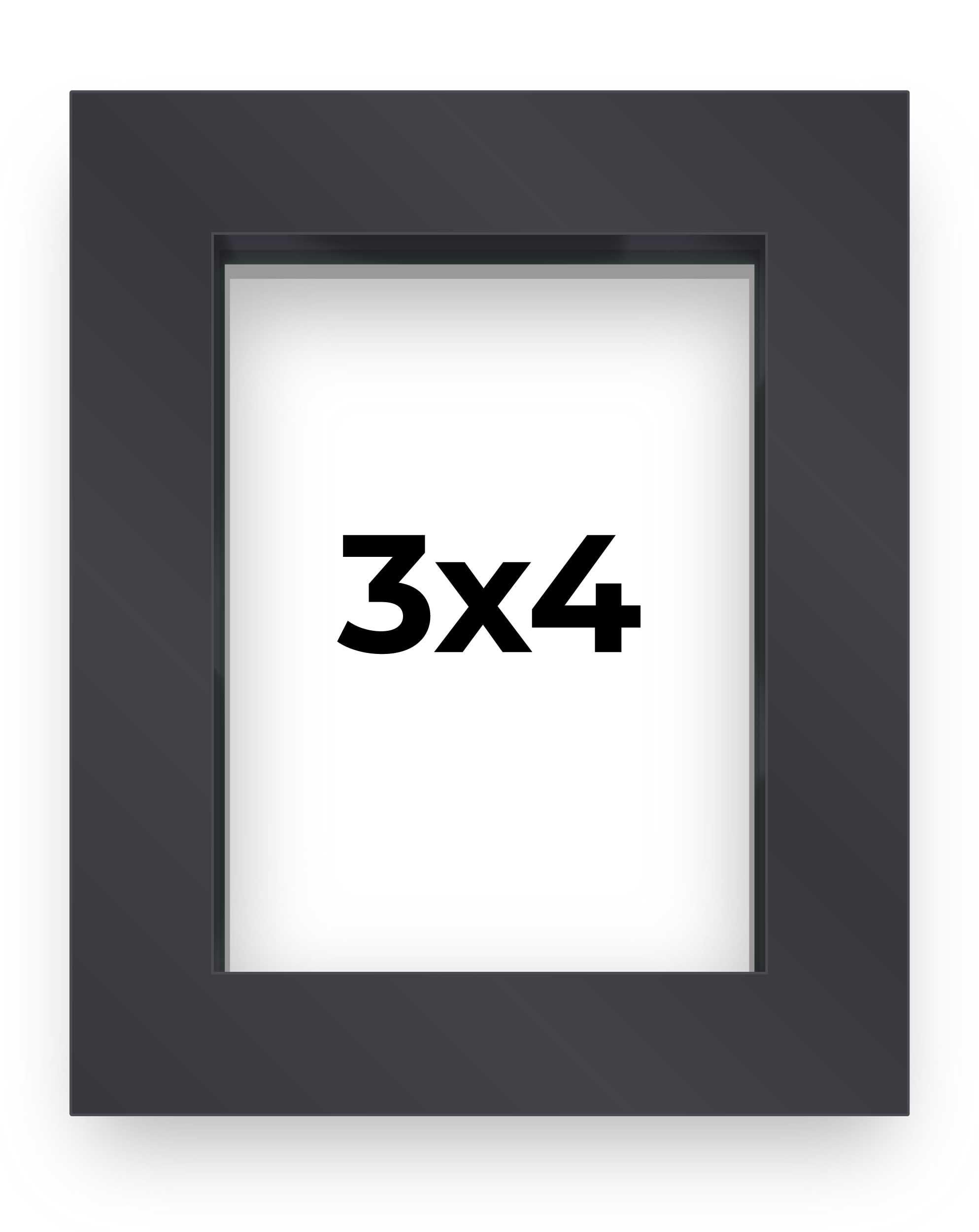 3x4 Shadow Box Frame Contemporary Black Finish | 1'' Depth of Usable Space| Interior Size 3x4 or 4x3 in| UV Resistant Acrylic, A