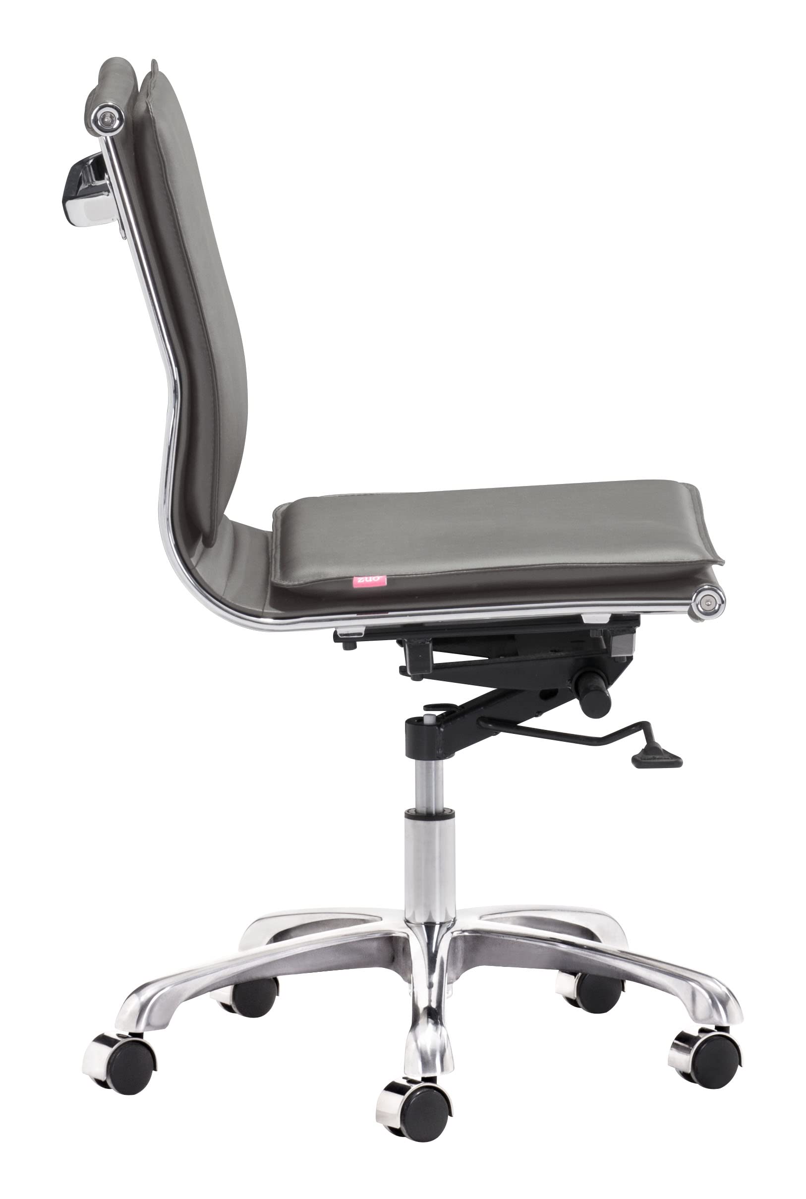 Zuo Lider Plus Armless Office Chair Gray