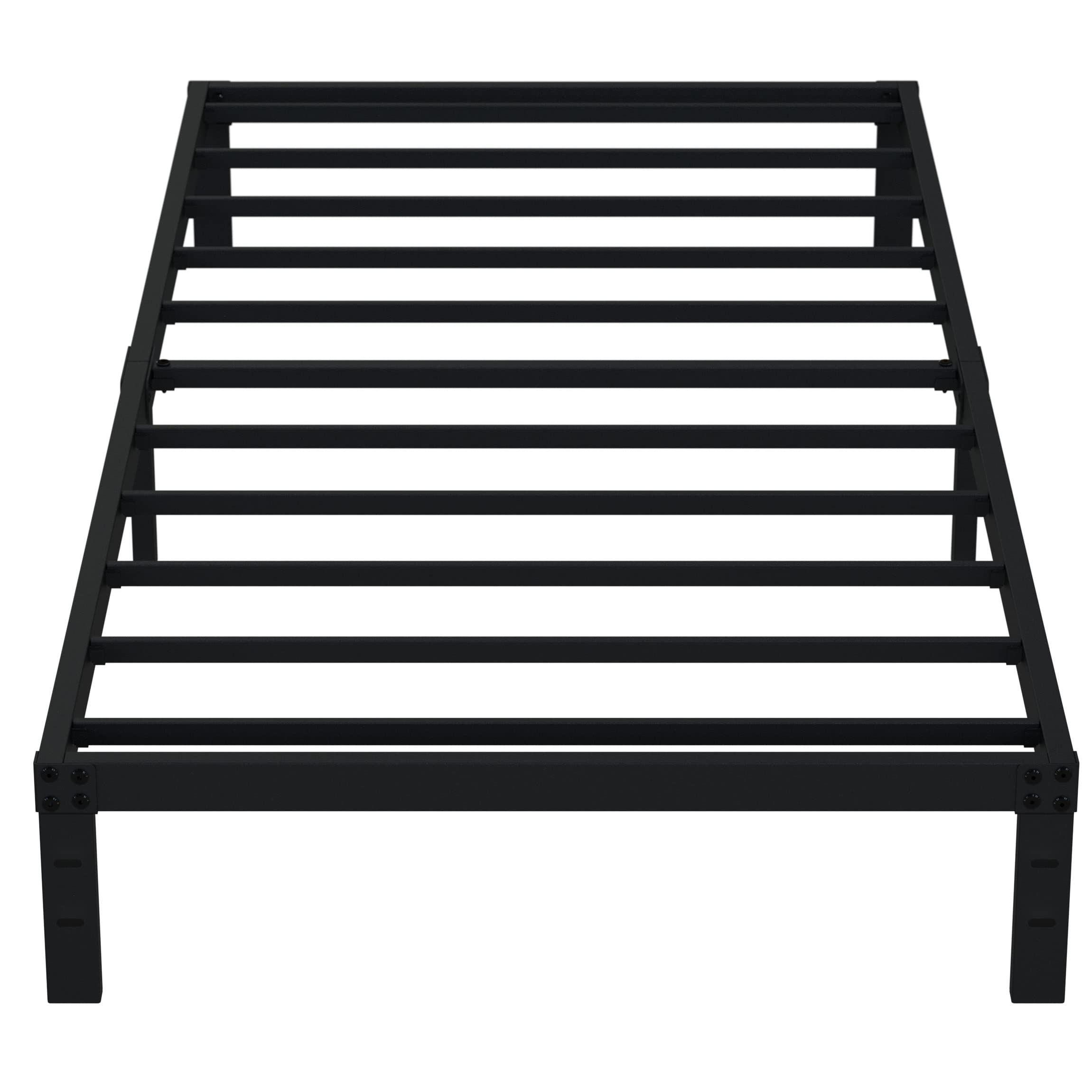Emoda 10 Inch Twin Xl Bed Frames No Box Spring Needed, Heavy Duty Xl Twin Metal Platform Bed Frame, Noise Free, Easy Assembly, Black