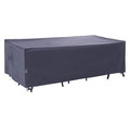 F&J Outdoors Heavy Duty Waterproof Anti-Uv Rip-Stop Fabric Extra Large Patio Furniture Covers, Grey, 180'X96'X36'