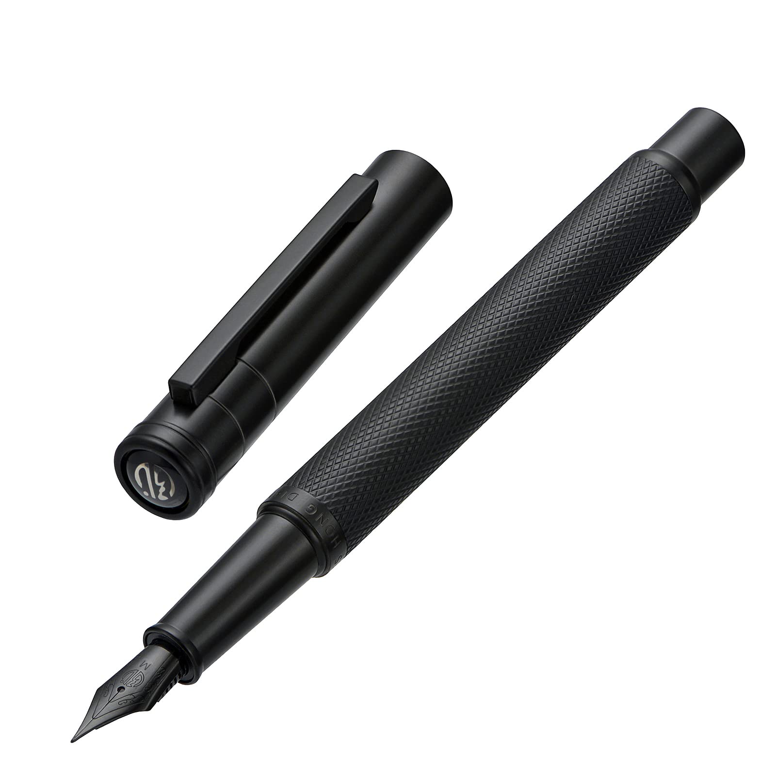 Hongdian Black Forest Fountain Pen Medium Nib Classic Design With Converter And Metal Pen Case Set