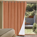 H.VERSAILTEX Linen Blackout Curtains Durable Thick Textured Linen Look 100% Blackout Patio Door Curtain Anti Rust Grommet Extra 