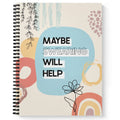 Softcover Swearing Helps 8.5 ' X 11 ' Snarky Spiral Notebook/Journal, 120 College Ruled Pages, Durable Gloss Laminated Cover,