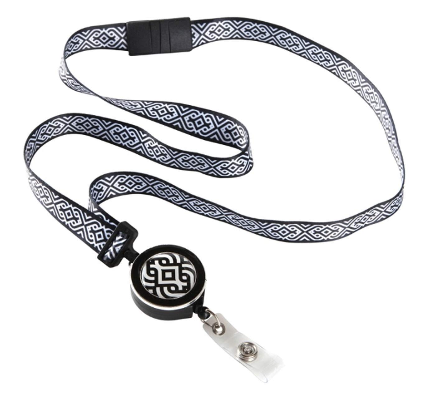 Id Avenue Lanyards For Women 19' Ribbon Lanyard Id Holder With Badge Reels Retractable For Nurses Office Workers Teachers Stude