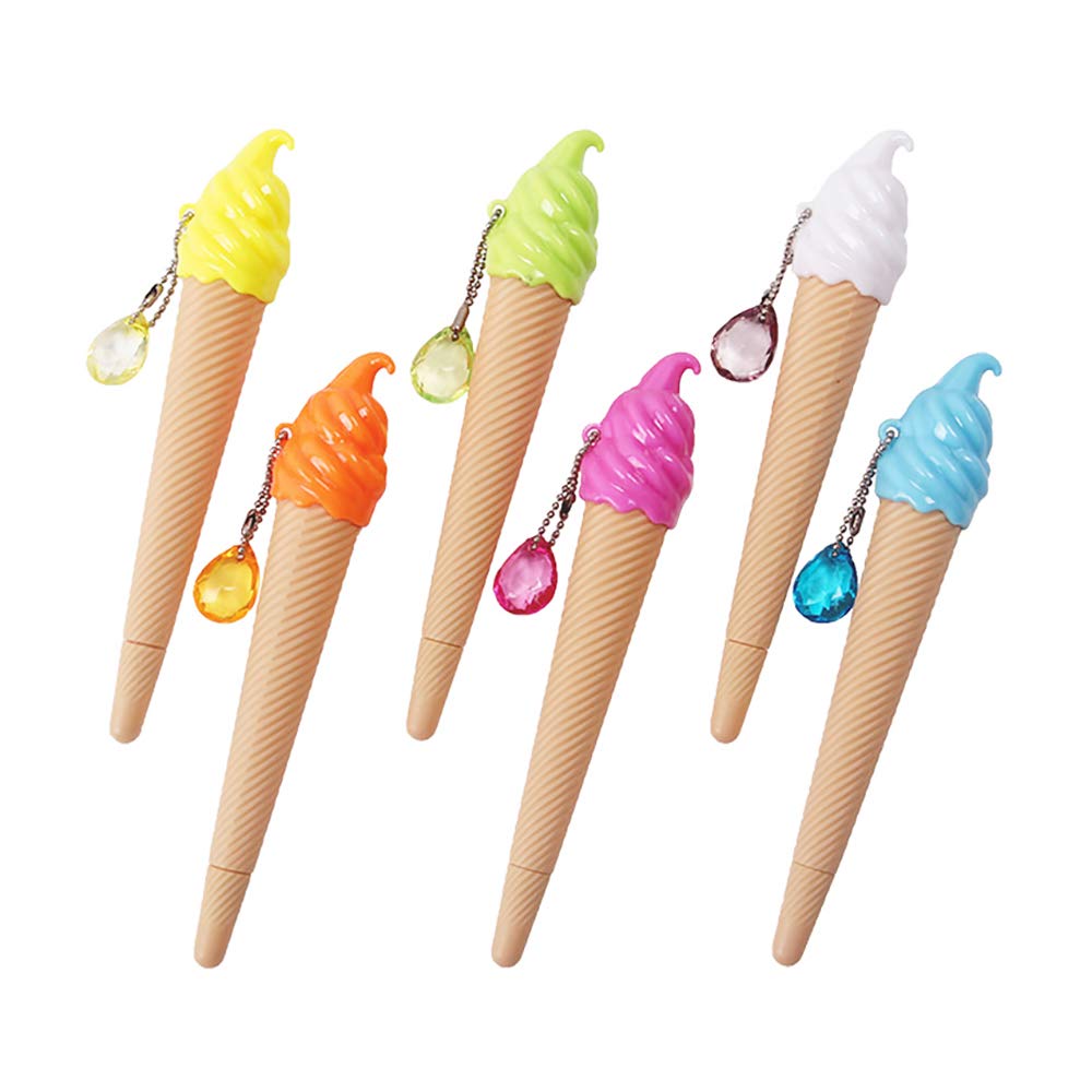 Yarrkc 12 Pack Ice Cream Cone Pen Favors Pencil Birthday Party Decoration 5 Inch Ice Cream Cone Writing Pens For Birthday Party