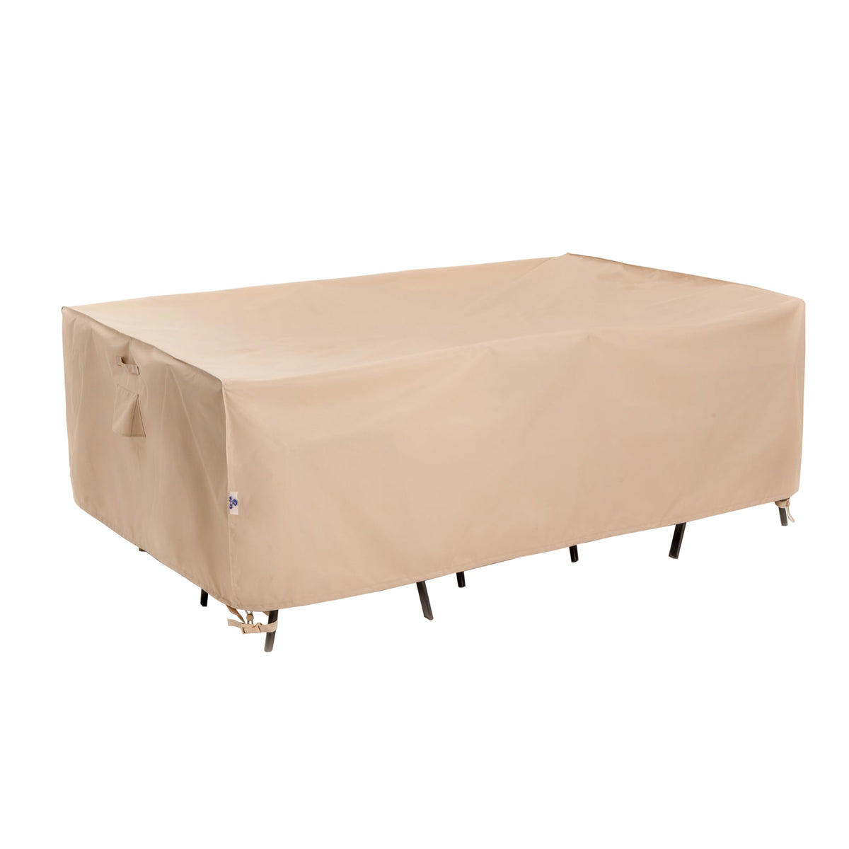 Wj-X3 Large Rectangular Outdoor Sectional Furniture Set Cover Waterproof, Dining Table Cover Wind Resistant, 160W X 90D X 36H In, Beige