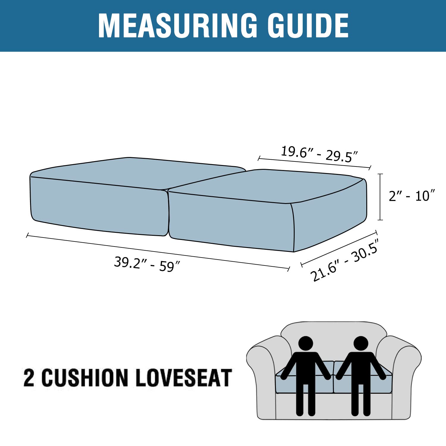 H.Versailtex Velvet Stretch Couch Cushion Cover Plush Cushion Slipcover For Chair Loveseat Sofa Cushion Furniture Protector Seat