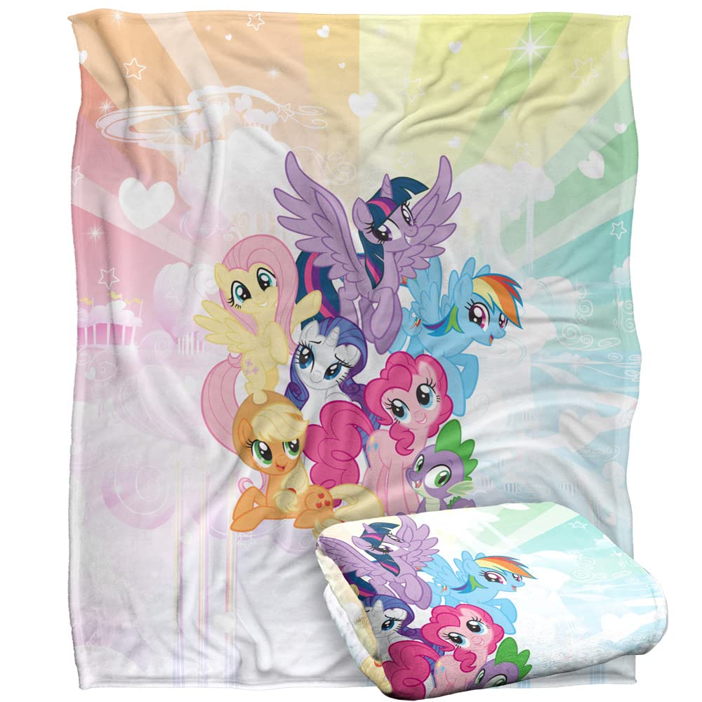 My Little Pony Tv Pony Group Officially Licensed Silky Touch Super Soft Throw Blanket 50' X 60'