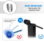 Toilet Brush Holder Stainless Steel 304 Standing Black Square Toilet Brush Holder For Bathroom Storage And Organization (Black)