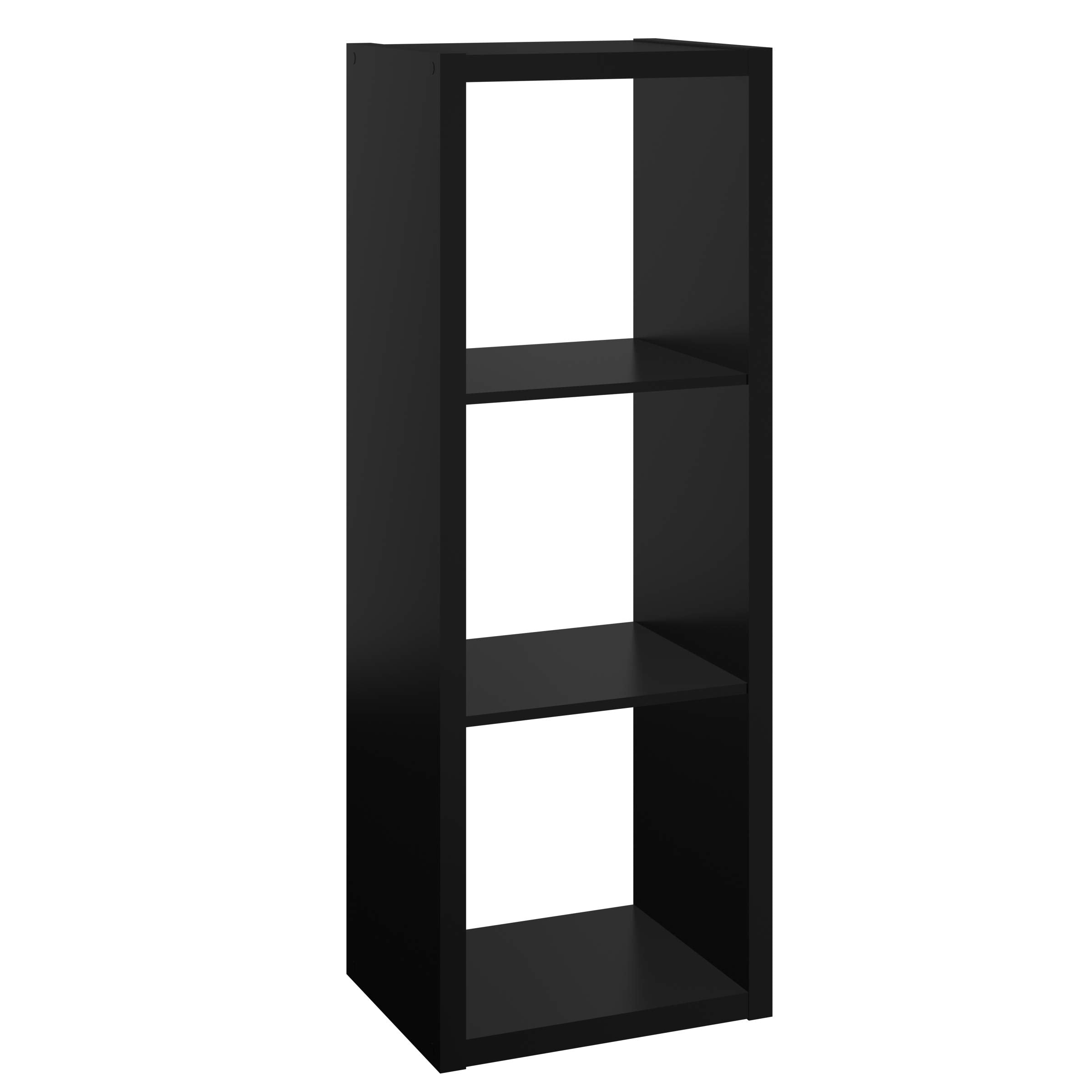 Closetmaid 4548 Decorative Open Back 3-Cube Storage Organizer, Black ...