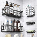 Nariya 5 In 1 Self Adhesive Organizer Combo/Metal Racks And Shelves For Wall/Stand For Bathroom Without Drill/Soap Holder With T