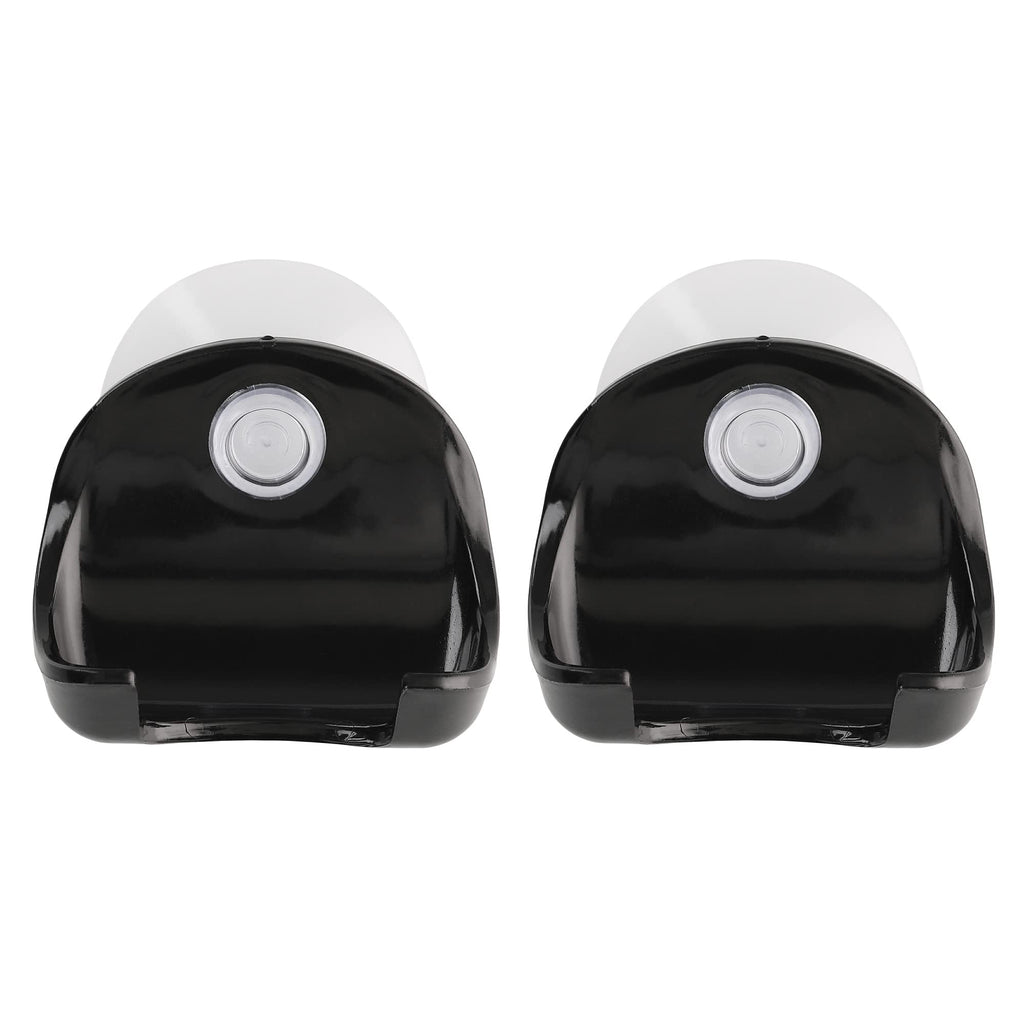 Kwmobile 2X Razor Holder With Suction Cup - Self-Adhesive Shaver Wall Mount - Bathroom Organizer For Glass And Tiles - Black
