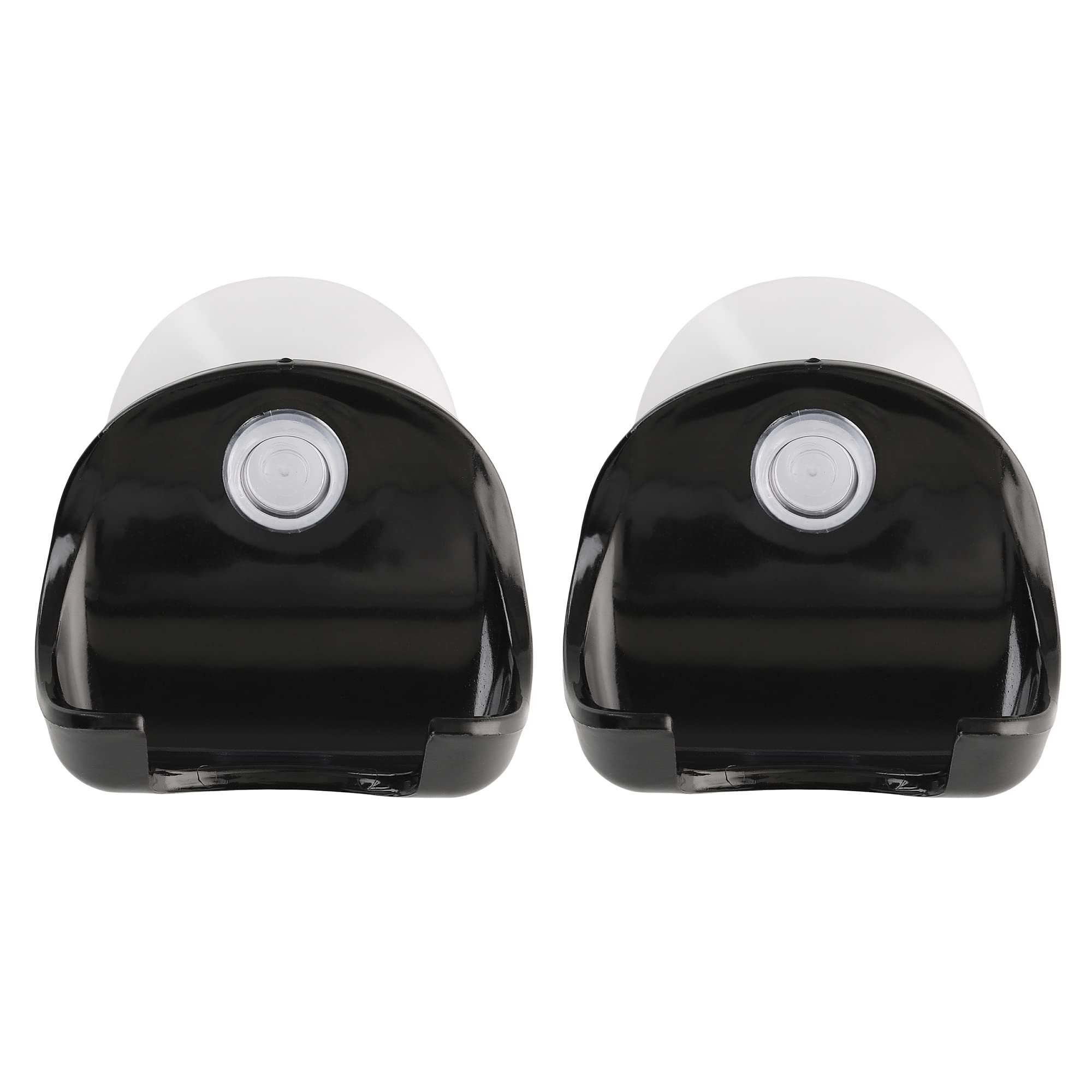Kwmobile 2X Razor Holder With Suction Cup - Self-Adhesive Shaver Wall Mount - Bathroom Organizer For Glass And Tiles - Black
