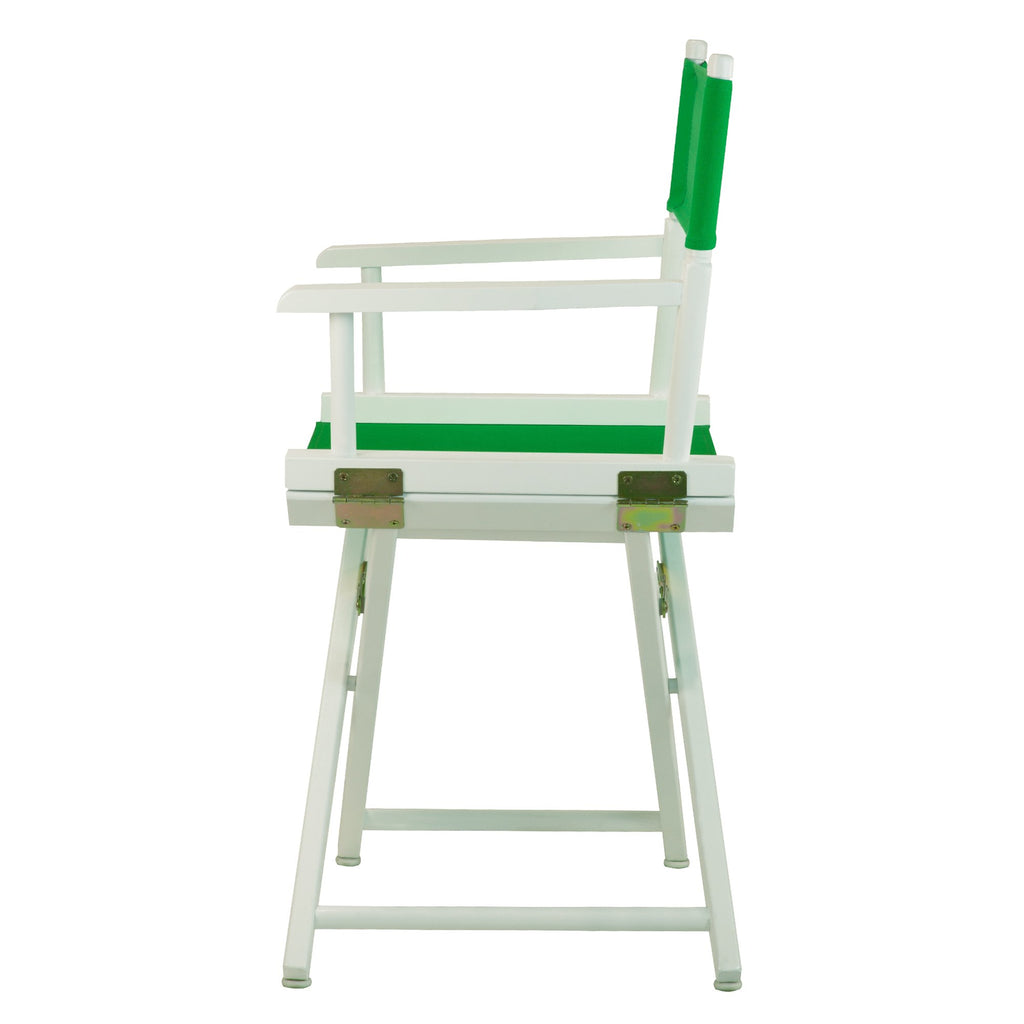 Casual Home 18" Director'S Chair White Frame With Green Canvas