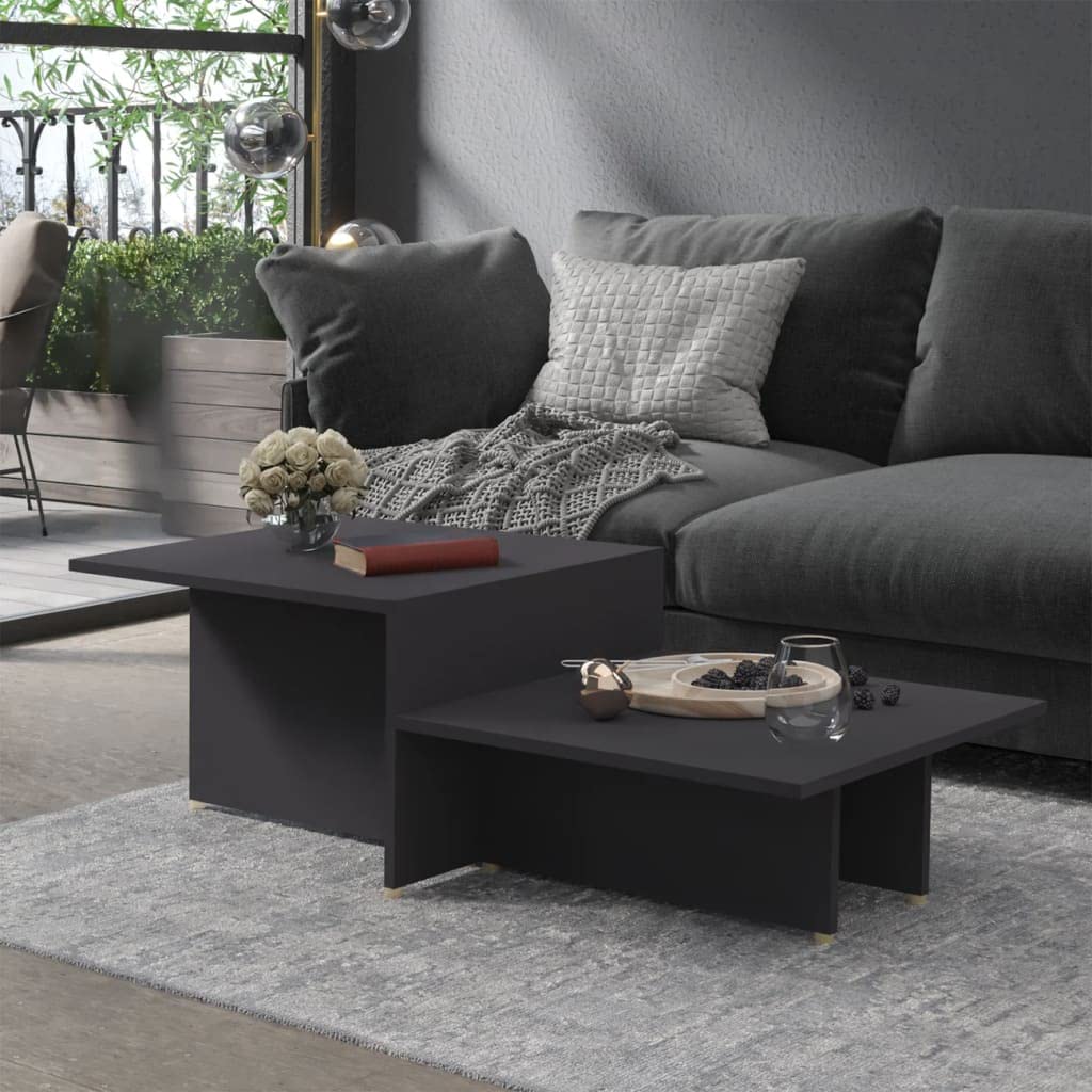 Furniking Coffee Table Gray 43.9&quot;x19.7&quot;x13&quot; Chipboard