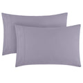 Mellanni Pillow Cases - 2 Pc Iconic Collection Pillowcases - Luxury, Extra Soft, Cooling Pillow Covers - Envelope Closure (King 20' X 40', Hazy Lilac)