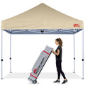 MASTERCANOPY Pop Up Canopy Tent Commercial Grade 10x10 Instant Shelter (Beige)