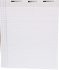 School Smart Ruled Easel Pads, 27 X 34 Inches, 50 Sheets, White, Pack Of 4