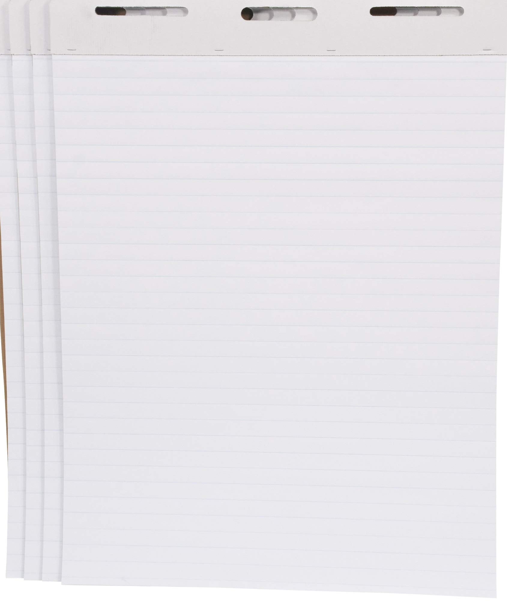 School Smart Ruled Easel Pads, 27 X 34 Inches, 50 Sheets, White, Pack Of 4