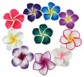 Winterworm Beautiful Colorful Mini Diameter 1.4 Artificial Frangipani Plumeria Hawaiian Flower 50 Pieces for Wedding Party Home 