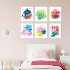 Inspirational Wall Art Motivational Art Prints And Quotes And Sayings Poster Girls Teens Bedroom Decor Sayings Positive Phrase P