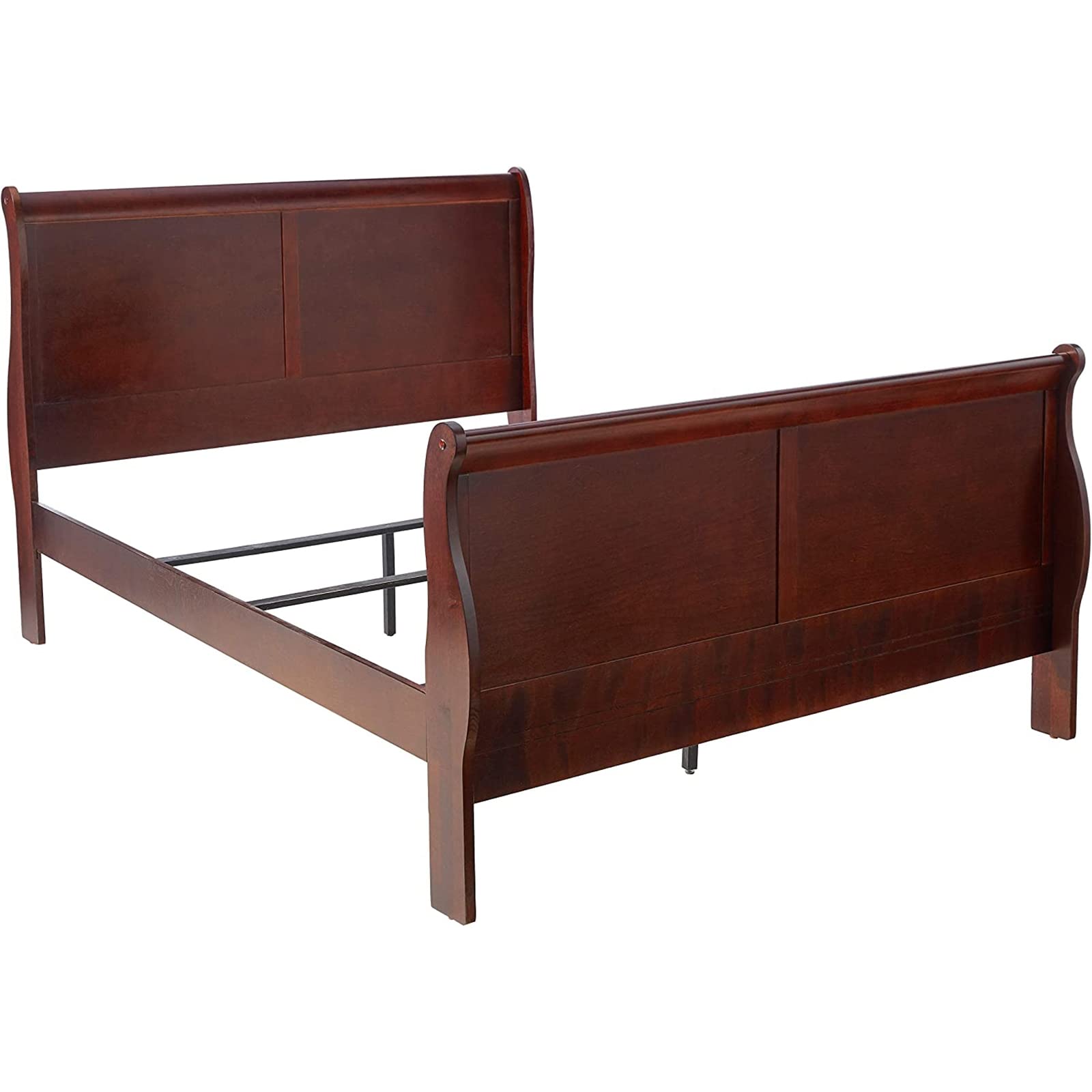 Acme Furniture Louis Philippe III Traditional Wood Sleigh Queen Bed in Cherry