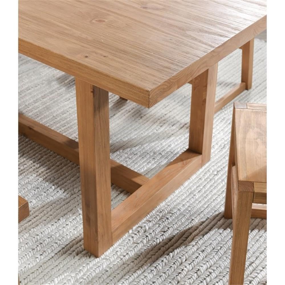 Kosas Home Fenmore 70&Quot; Transitional Laid-Back Pine Wood Dining Table In Natural