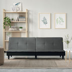 vidaXL Modern Sofa Bed - Dark Gray Fabric, Quickly Converts from Sofa to Bed, Perfect for Living Room, Guest Room or Office, California Prop 65 Compliant
