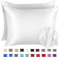 Shopbedding Satin Pillowcase For Hair And Skin Silk Pillowcases - 2 Pack, Satin Pillowcases With Zipper Closure, Satin Pillow Ca