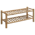 vidaXL Shoe Rack 26.77 x 11.02 x 11.81 in Bamboo Natural