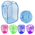 AAA Nylon Mesh Laundry Bag for Clothes | Foldable Popup Collapsible Basket |Portable for Dirty Cloth,Storage Kids room,Bedroom,H