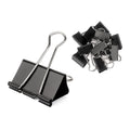 Zztx Black Binder Clips Paper Clamps Clips Small Size, 0.75 Inches, 36 Pack